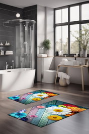 Mijölnir Juego de alfombrillas de baño CT-5374 de 2 piezas